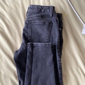 Stretched black jeans